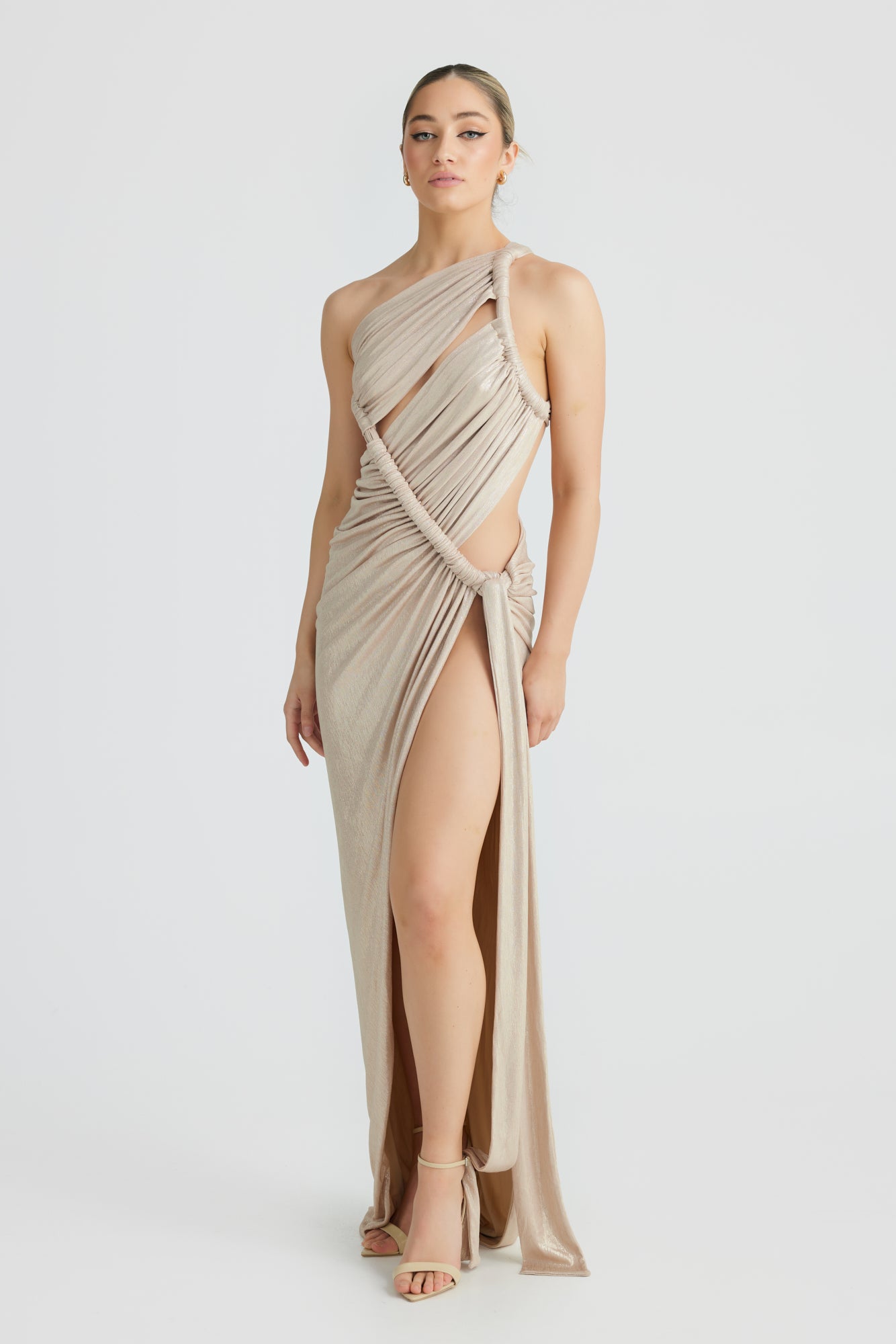 APHRODITE GOWN - CHAMPAGNE METALLIC