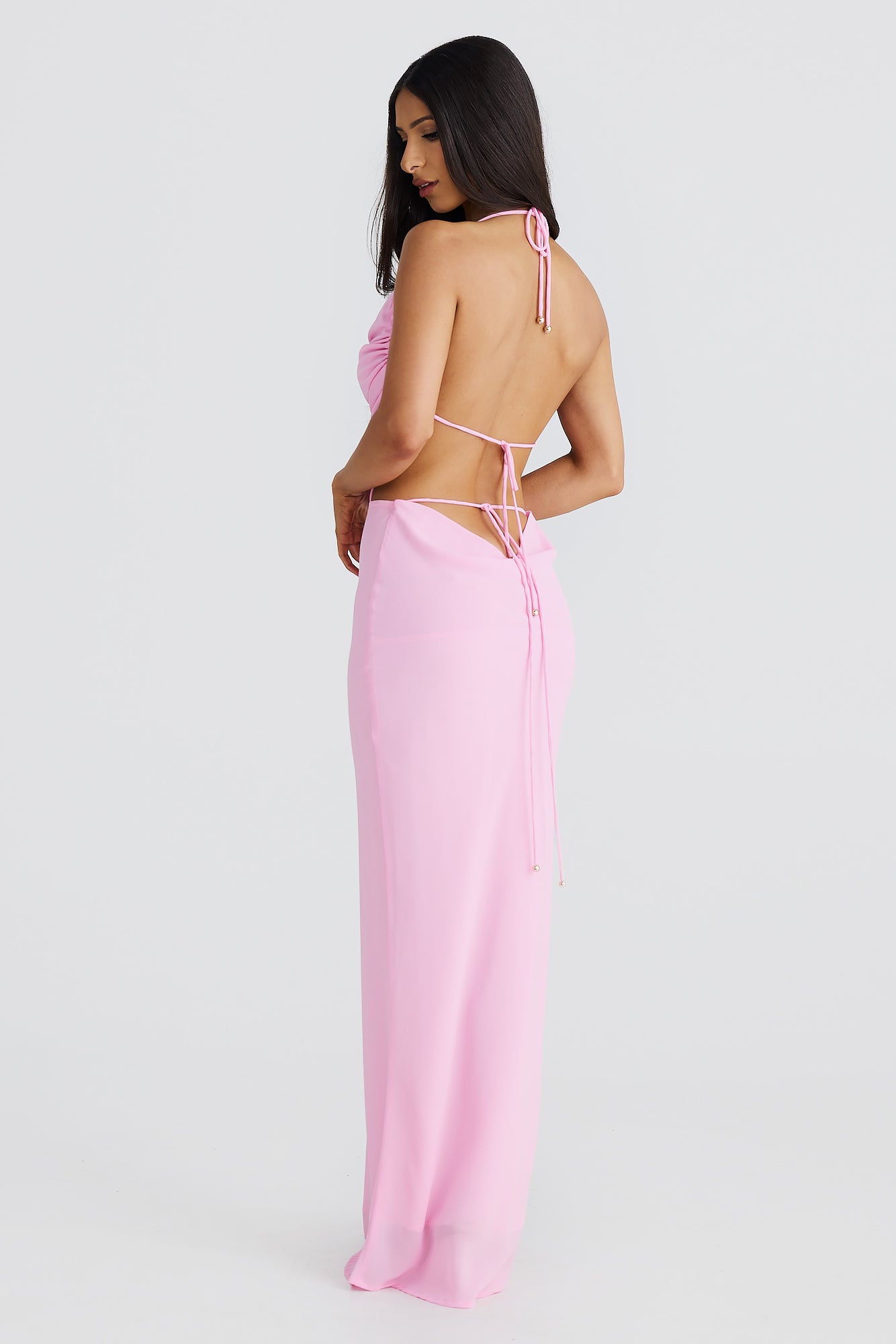 Melani the label deals backless dress pink L