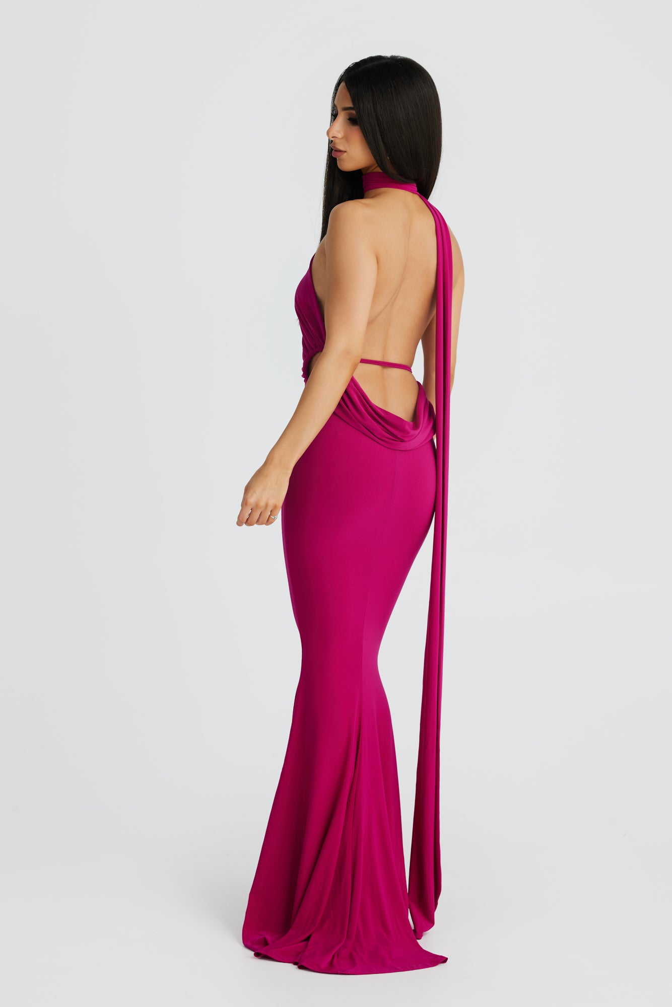 SOFIA GOWN - DEEP BERRY