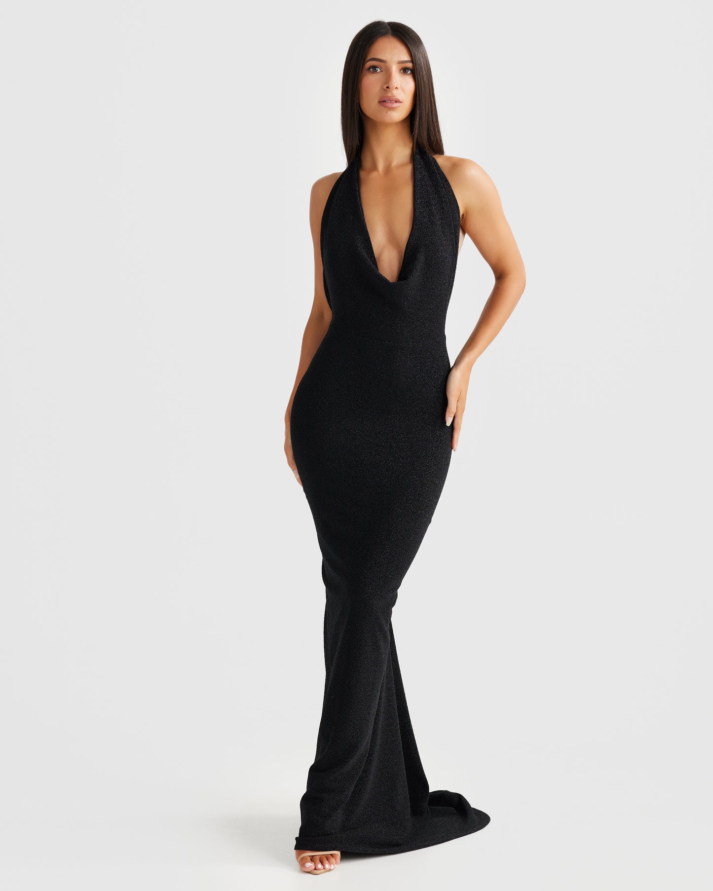 MARIA GOWN - BLACK FOIL