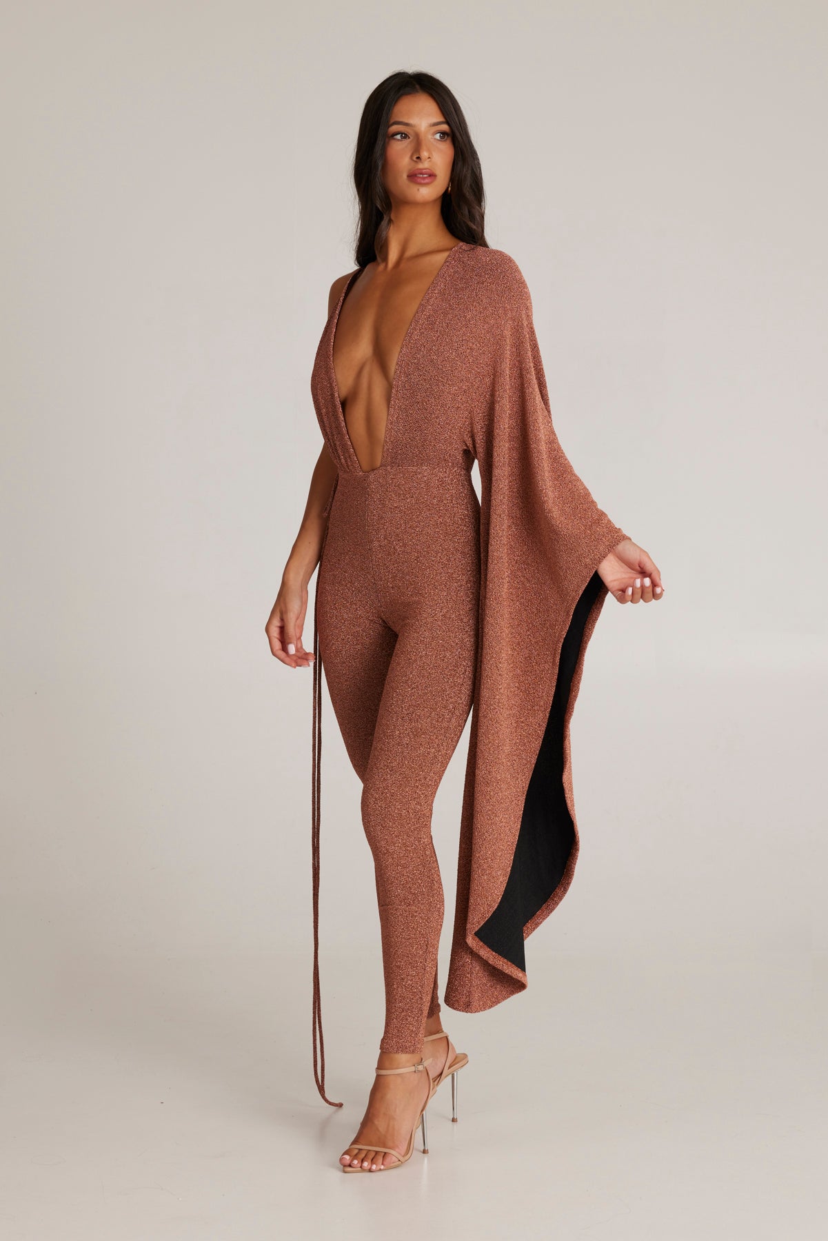 REZI CATSUIT - BRONZE GOLD FOIL