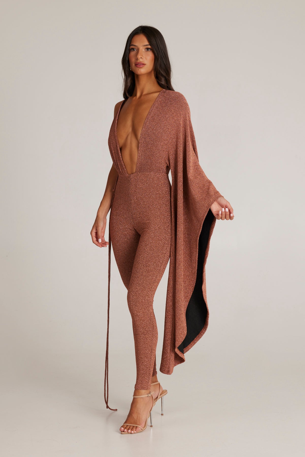 REZI CATSUIT - BRONZE GOLD FOIL