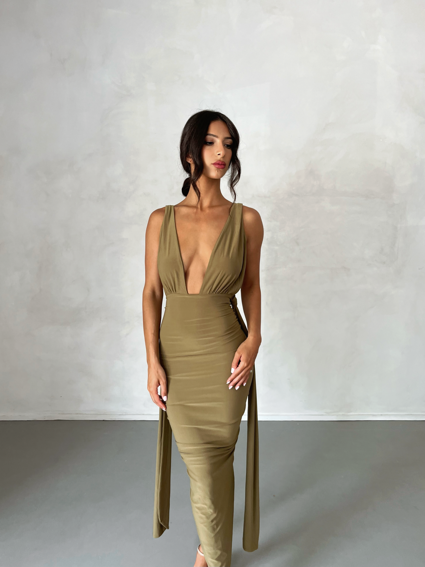 MELROSE MULTI-WAY DRESS - KHAKI