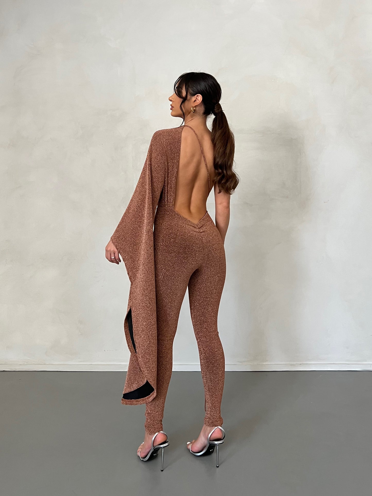 REZI CATSUIT - BRONZE GOLD FOIL