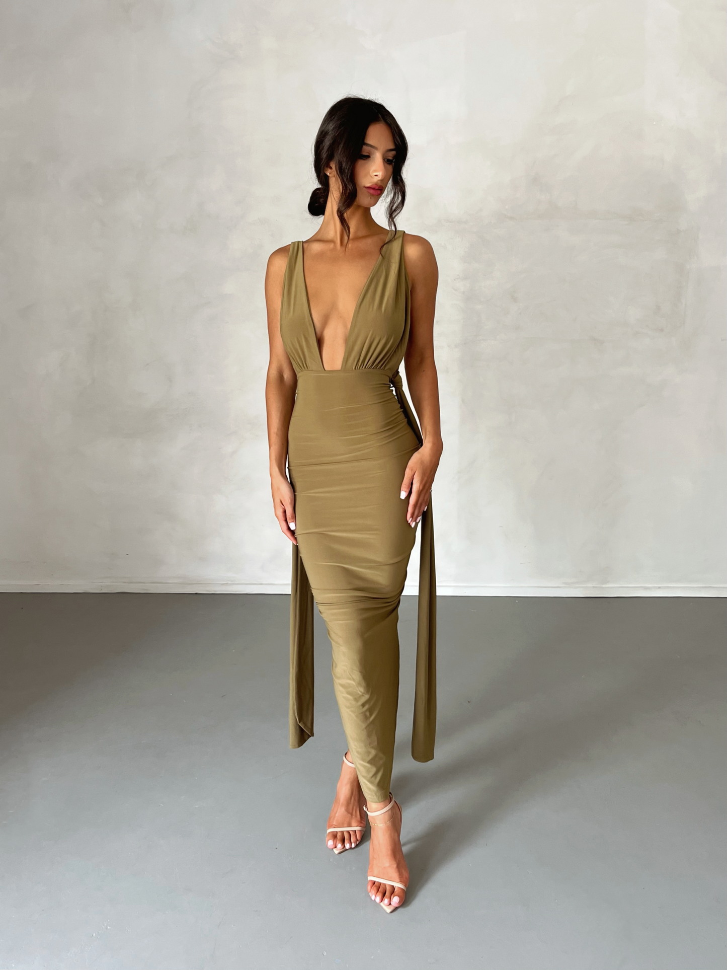 MELROSE MULTI-WAY DRESS - KHAKI