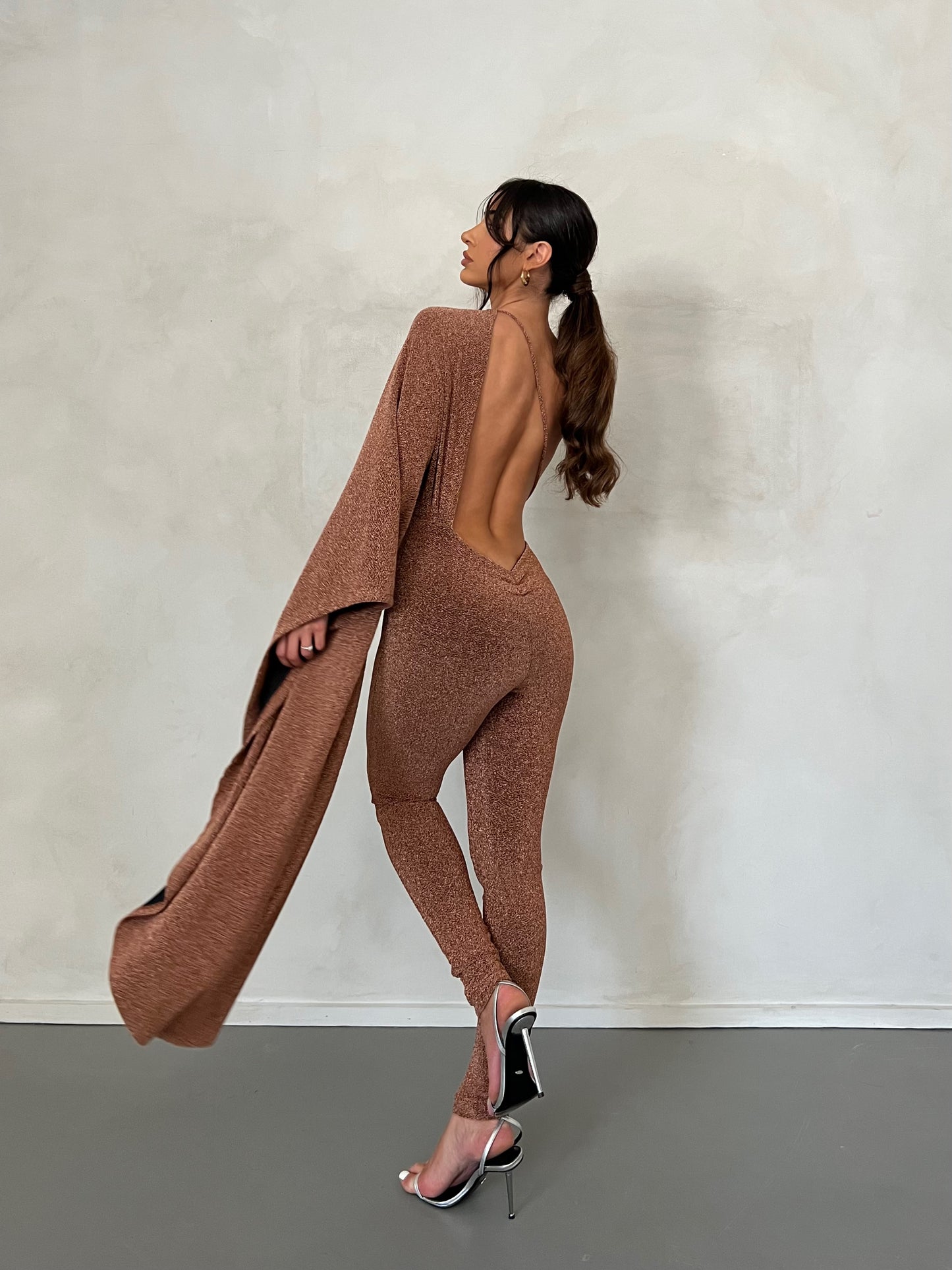 REZI CATSUIT - BRONZE GOLD FOIL
