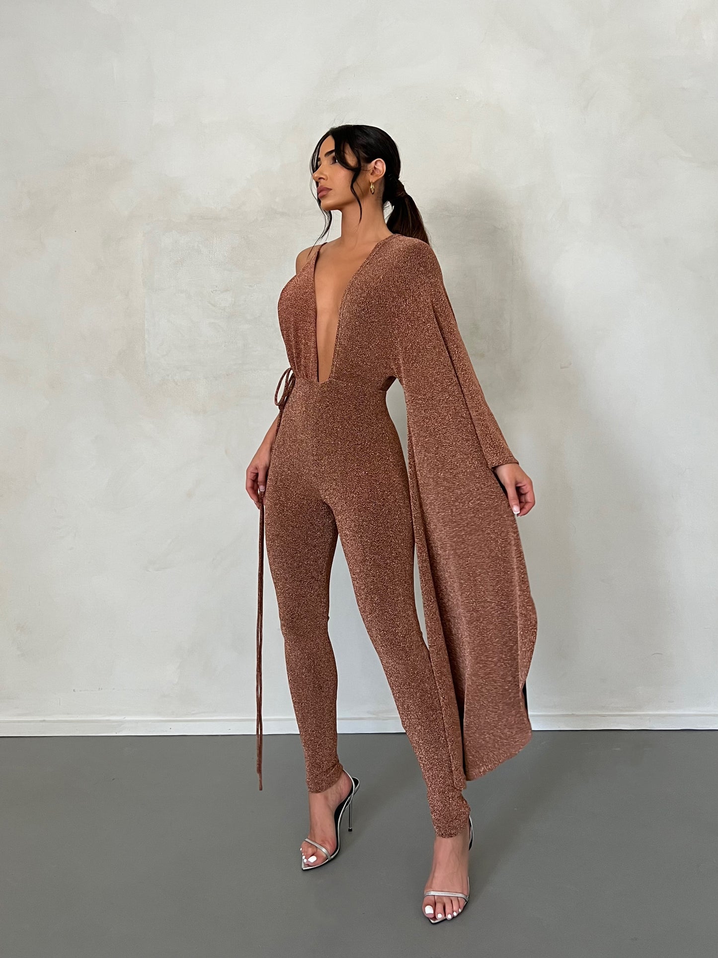 REZI CATSUIT - BRONZE GOLD FOIL