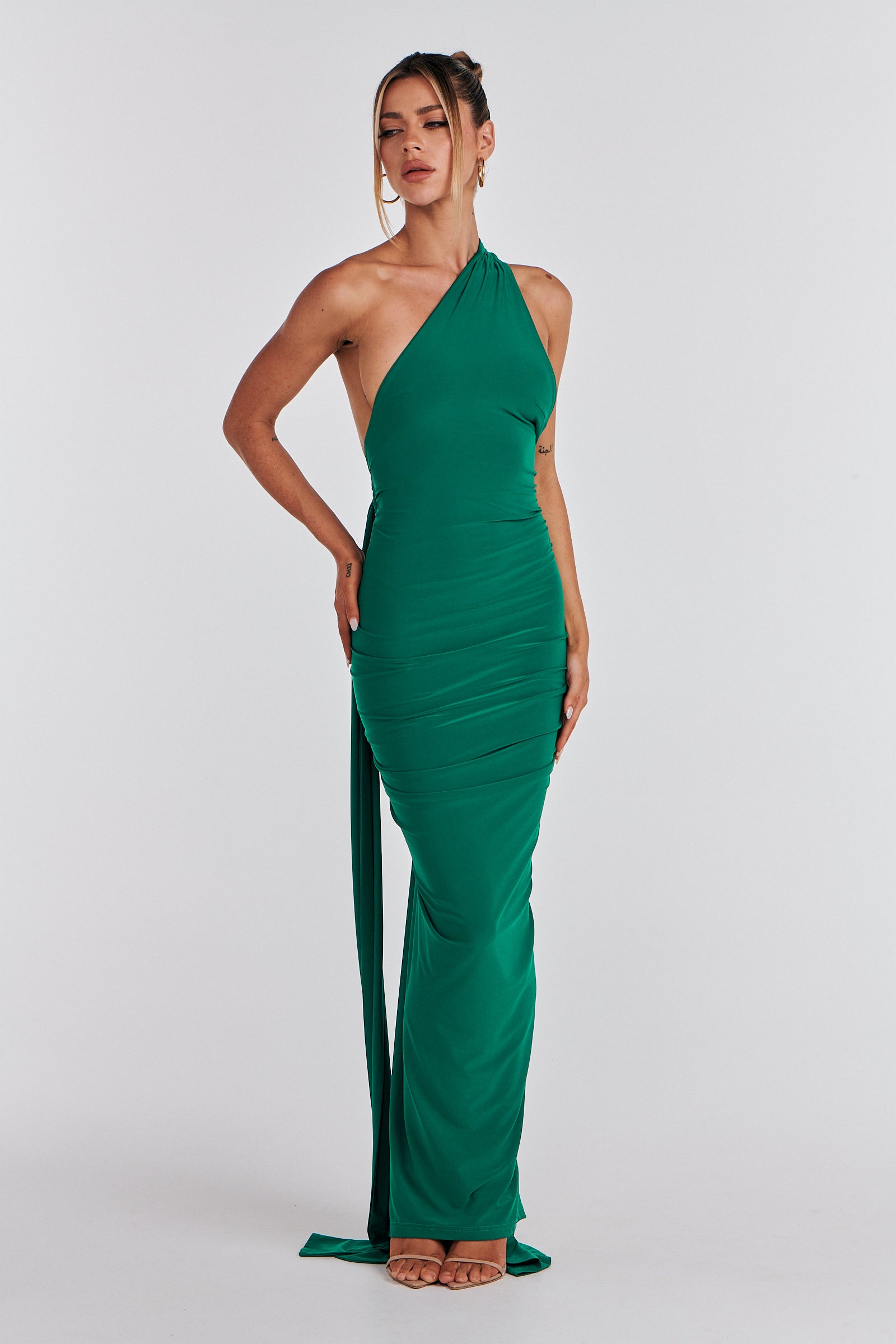 melani the label green dress MELANI THE LABEL Women's Dresses CONSTANTINA