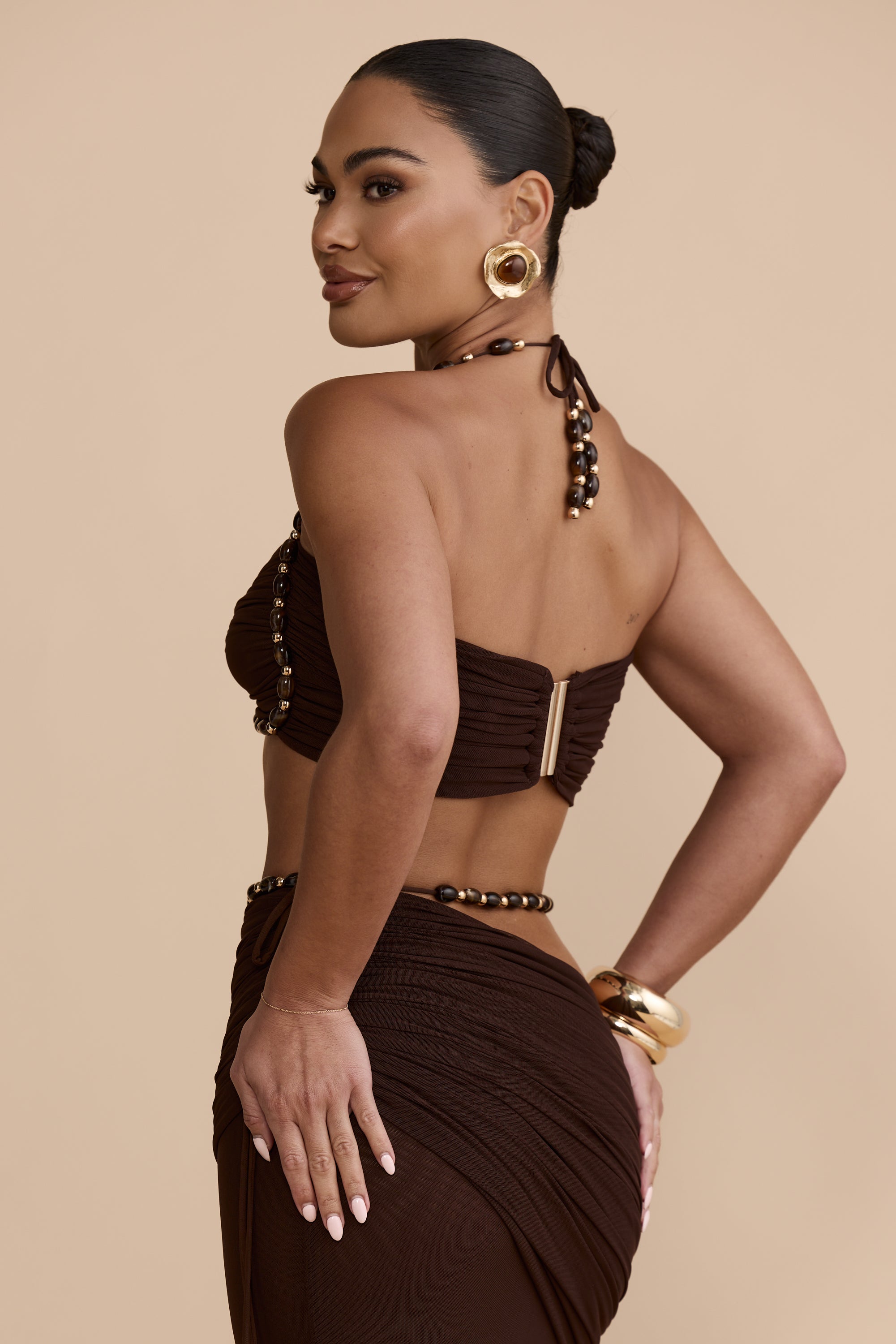 Emara Crop Top | Espresso Brown | Melani The Label – Melani the label