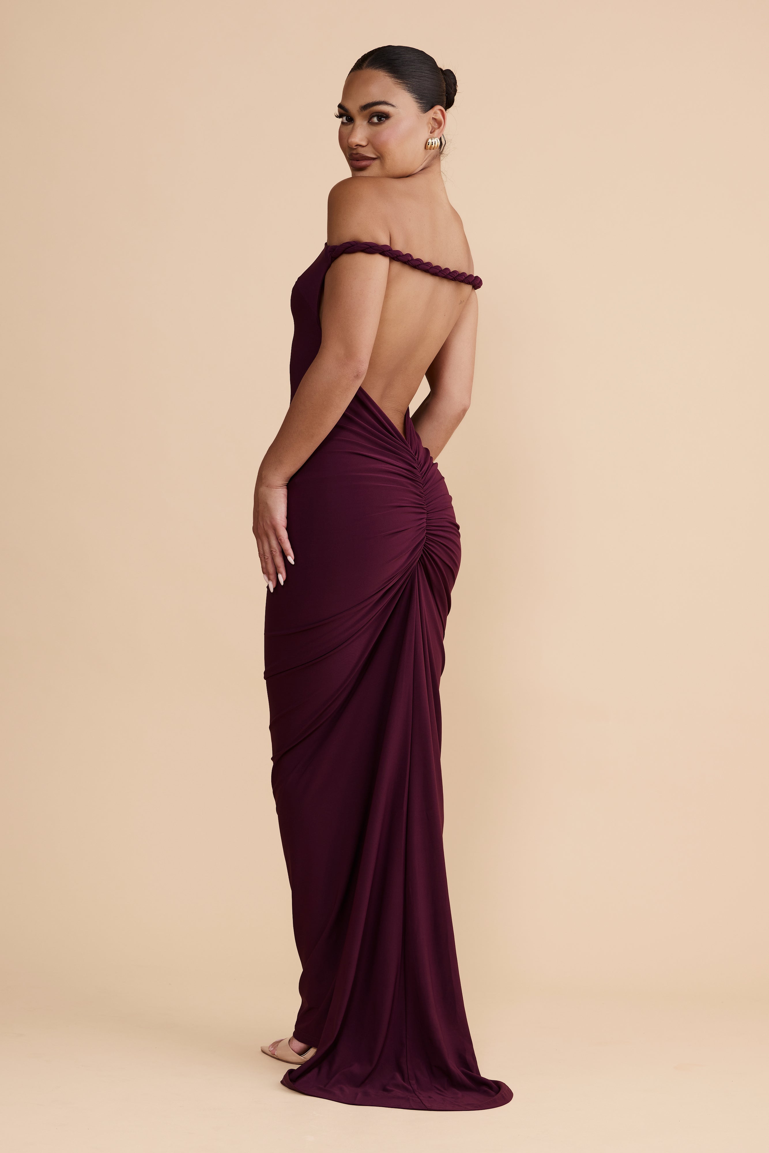 Maia Backless Gown | Mulberry | Melani The Label – Melani the label