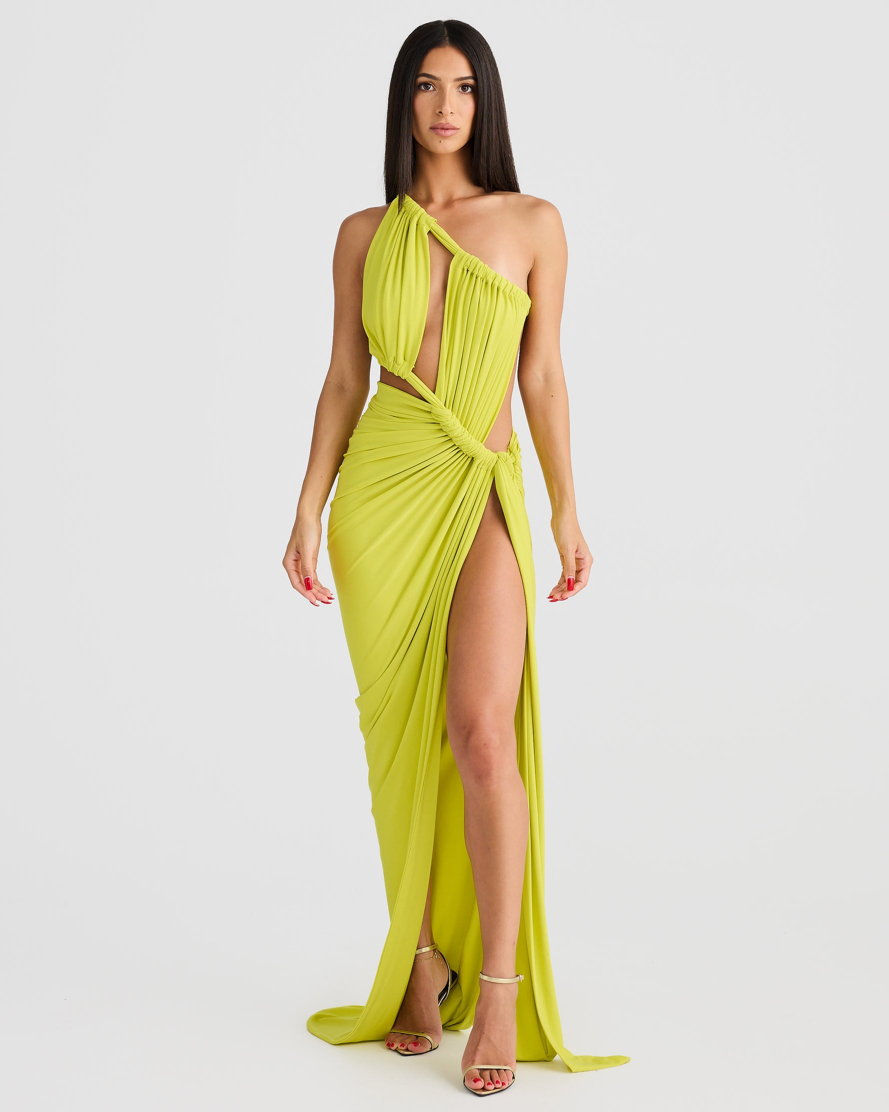 APHRODITE GOWN - CHARTREUSE