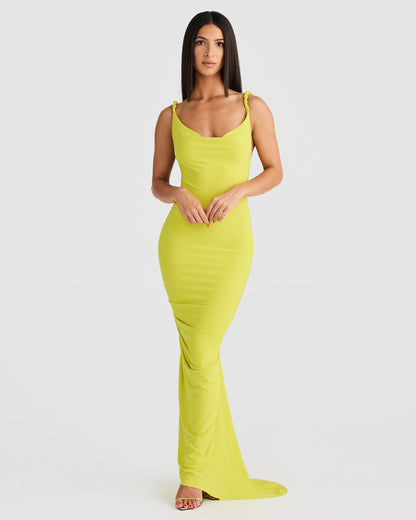 YELENA GOWN - CHARTREUSE
