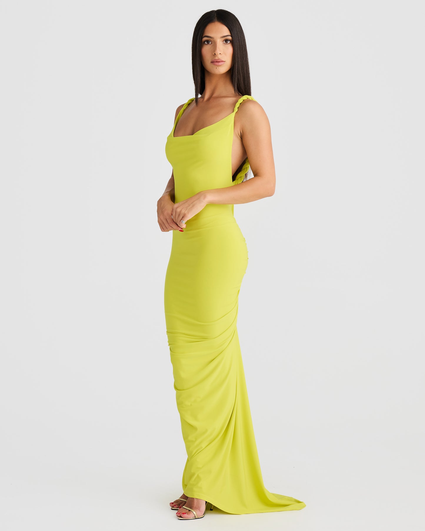 YELENA GOWN - CHARTREUSE