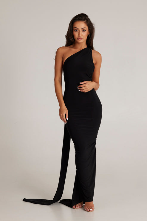 CONSTANTINA GOWN - BLACK – Melani the label