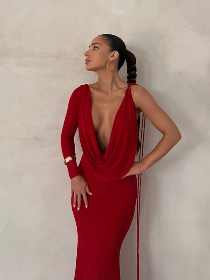EMILIA REVERSIBLE GOWN - RED